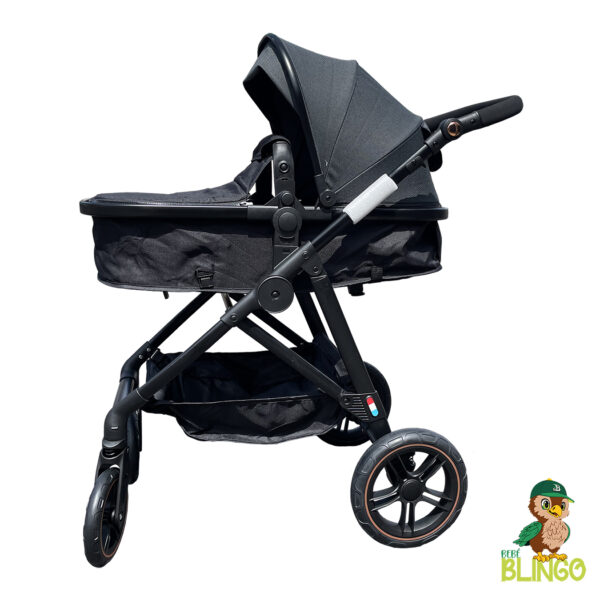 Coche Moises Deluxe (color gris con negro) - Imagen 2